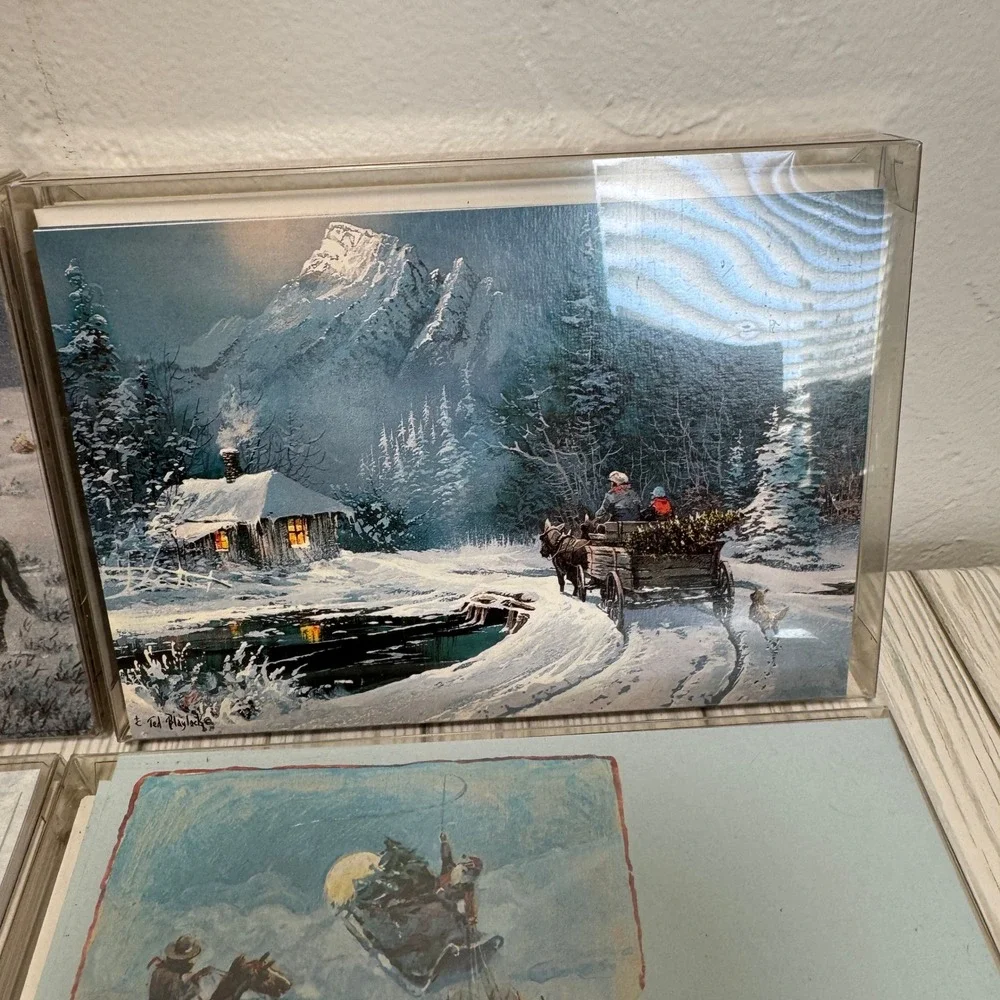 Leanin Tree Christmas Cards‎ Western Cowboys Horses 4 Packs 12 Cards In Each
